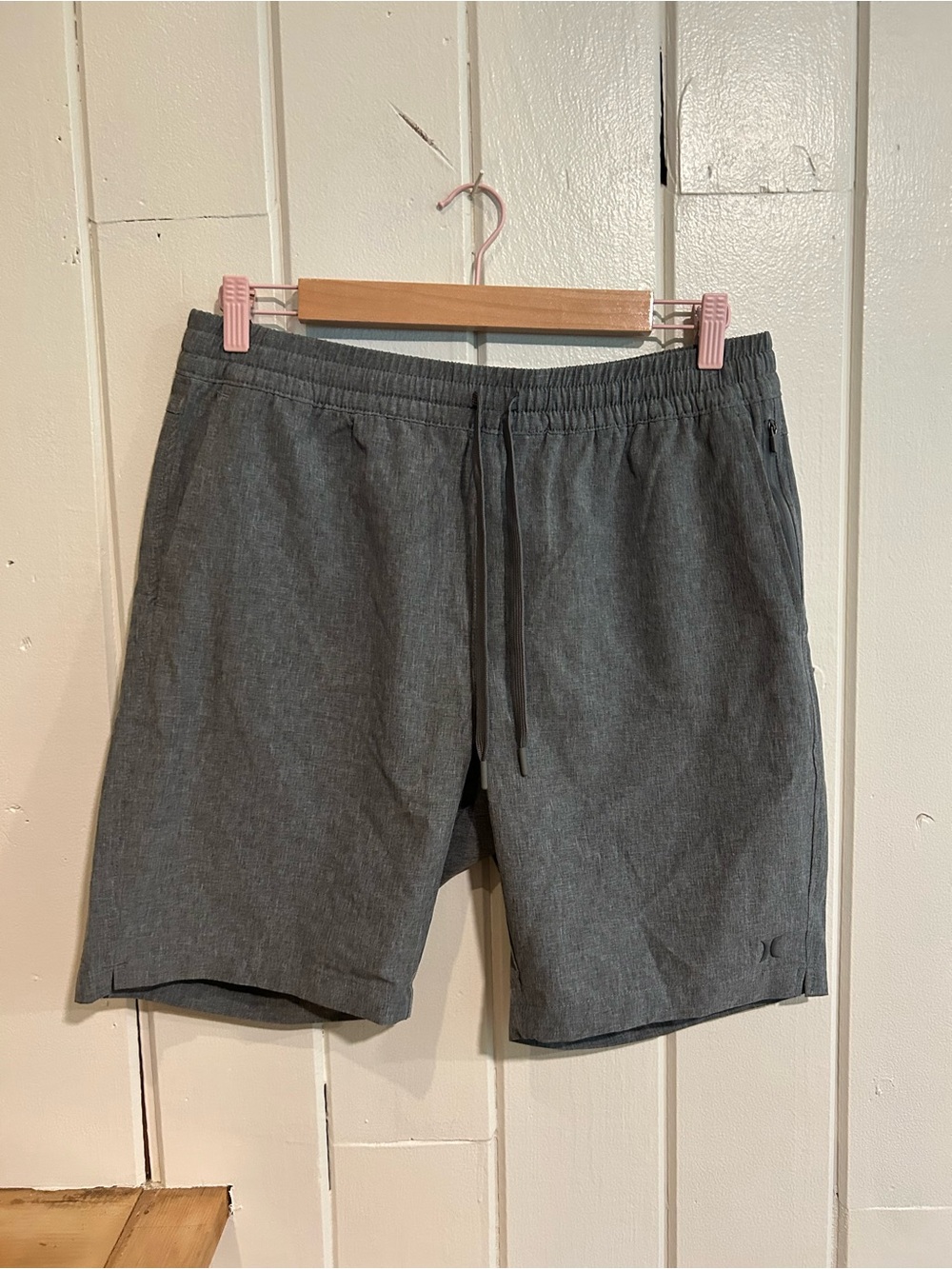 Hurley Phantom Men’s Hybrid Surfer Boardshorts Gray Elastic‎ Waist